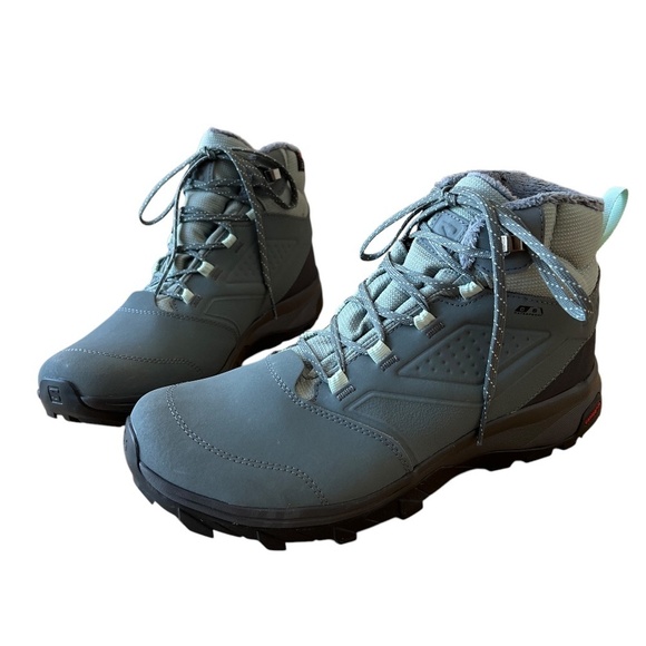 SALOMON YALTA TS CSWP WOMENS BOOTS 10 WATER RESISTANT RUGGED DURABLE HIKING - Picture 1 of 12